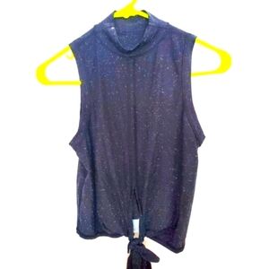 Darling black tank top with tie. Size small